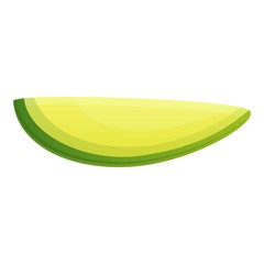 Avocado piece icon. Cartoon of avocado piece vector icon for web design isolated on white background