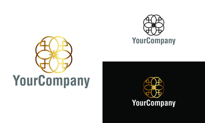 Fototapeta premium Creative ornament logo design template. Universal ornament vector logo. Creative vector emblem, for icon or design concept.
