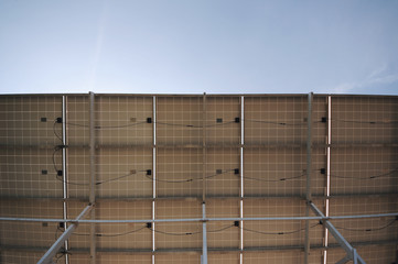 Solar panel on a background of blue sky.  Alternative Energy Concept
