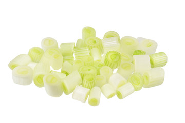 sliced onion isolate on white background