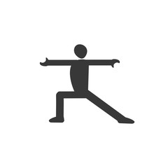 Yoga Meditation Exercise Stretching People Icon Sign Symbol Pictogram. Stock vector illustration isolated on white background.