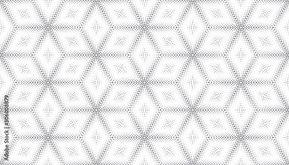 Poster abstract seamless pattern of geometric shapes. stars in a hexagonal grid.