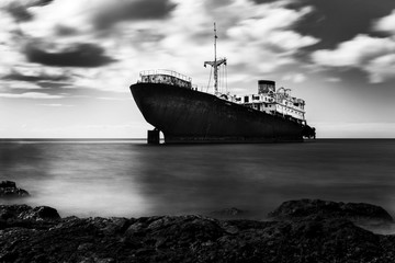 Wrecked ship