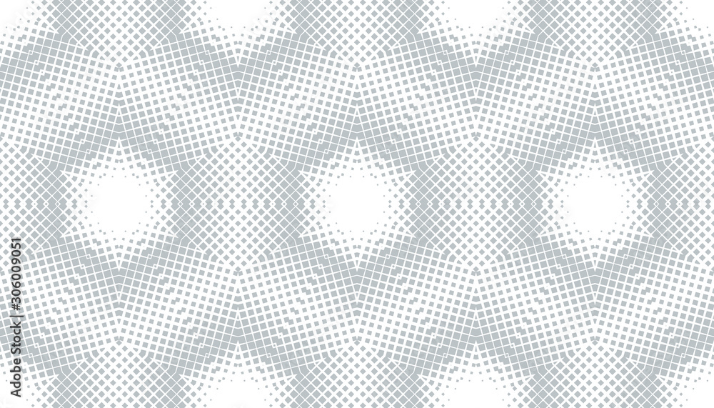 Poster abstract seamless pattern of geometric shapes. stars in a hexagonal grid.