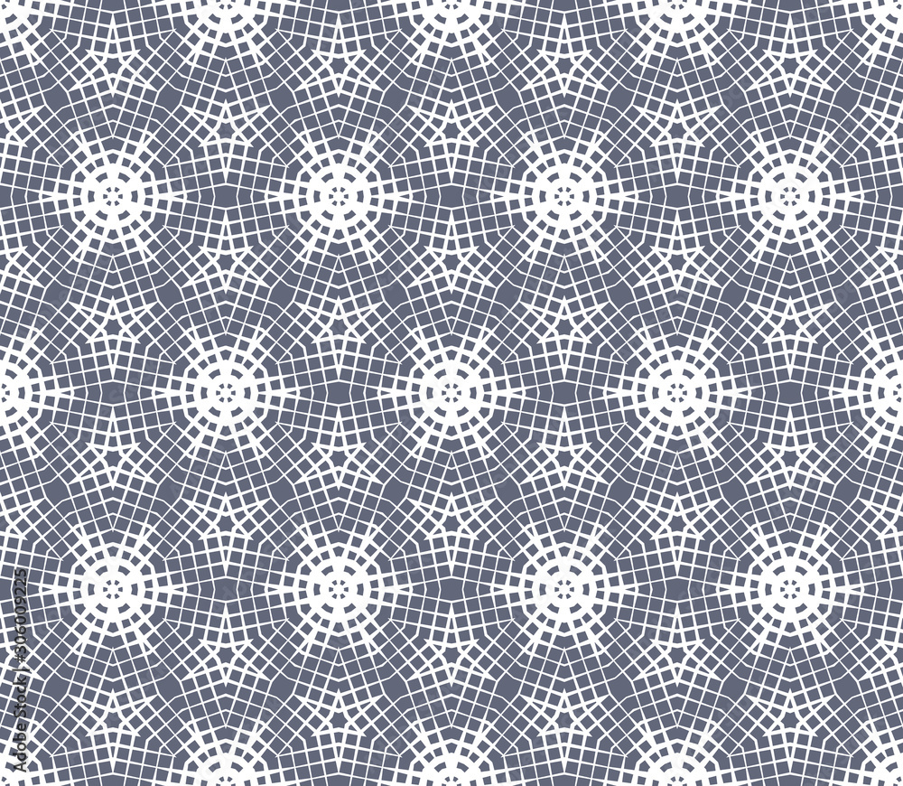 Poster abstract seamless pattern of geometric shapes. stars in a hexagonal grid.