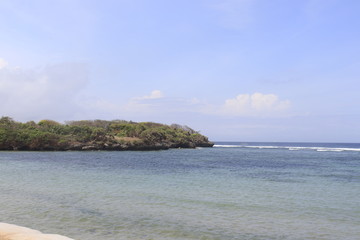 A beautiful view of Nusa Dua beach in Bali, Indonesia.