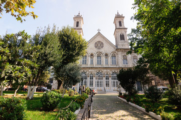 Fototapeta na wymiar Holy Trinity Church built in 1880, Istanbul, Turkey.