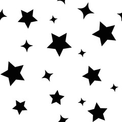Stars seamless pattern. Sky with star icons texture background.