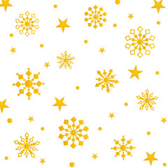 Snowflakes on a white background. Luxury festive background for Christmas and New Year Design of banners, cards, posters, wallpaper. Winter frosty print. Holiday Frame.