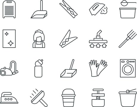 Household Vector Icon Set Such As: Sketch, Steel, Juice, Occupation, Housewife, Eat, Aeropress, Old, Scraper, Clogged, Knife, Medical, Squeegee, Portable, Sponge, Business, Safety, Sewer, Food