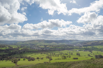 View from the Peak of Win Hill, in the Peak District, Derbyshire, England