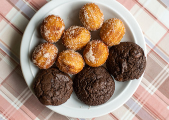 Homemade sweets - gastronomy photography: churros and cookies
