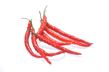 red chili pepper isolated on white background