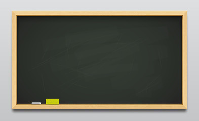 Dark green school blackboard or empty classboard © Genzi