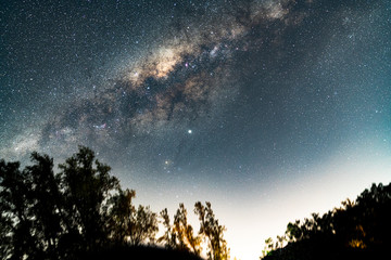 The Milky Way Galaxy on a clear night as viewed in Central Chile.  