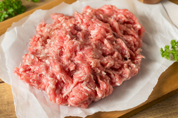 Raw Red Organic Ground Pork