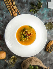 traditional dushbere on the table top view