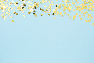 Star shaped golden glitter abstract background