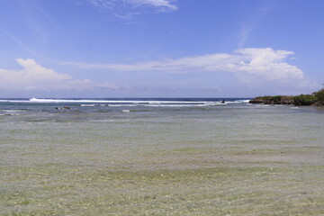 A beautiful view of Nusa Dua beach in Bali, Indonesia.