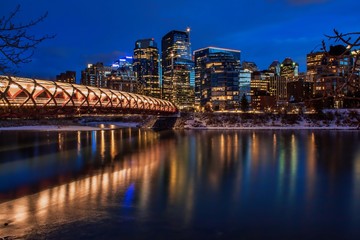 Peace Bridge Scenery At Night