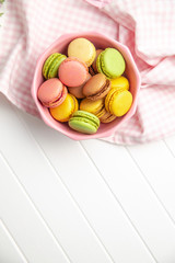 Sweet colorful macarons