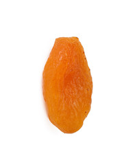 dried apricots isolated on white background close-up