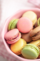 Sweet colorful macarons