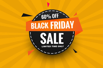 60% Off Black Friday Vector 