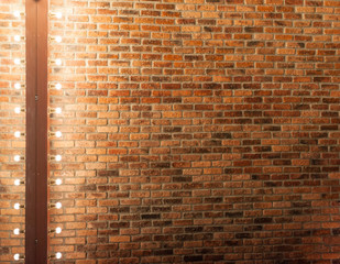light bulbs and brick wall