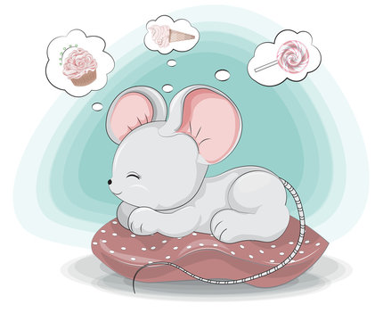 Sweet dreams of a baby mouse