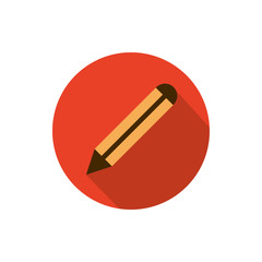 pencil writing business strategy icon block shadow