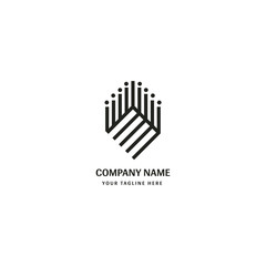 qube logo vector template eps for your company and industry purpose ready to use