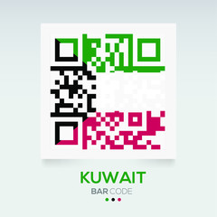 Flag of Kuwait ,Vector illustration