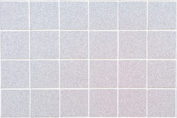 silver ceramic tile with 24 squares in rectangular form with white filling