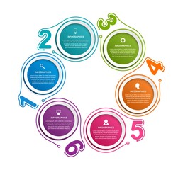 Infographics template with numbers option for business presentations.