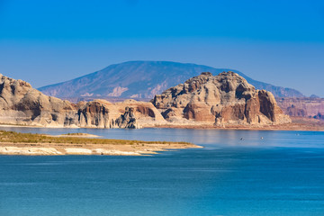 Naklejka premium Lake Powell, a reservoir on the Colorado River, straddling the border between Utah and Arizona, USA