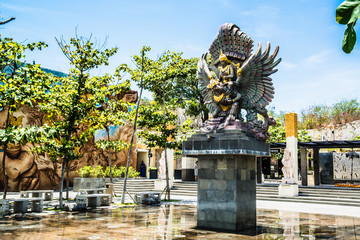 A beautiful view of Garuda Wisnu Kencana Cultural Park in Bali, Indonesia.