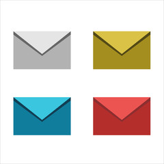 Mail envelope icon. Email send concept vector illustration.