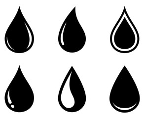 Water drop in flat style. Vector illustration