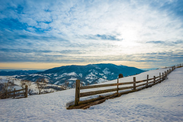 Beautiful panorama of the mountain ranges