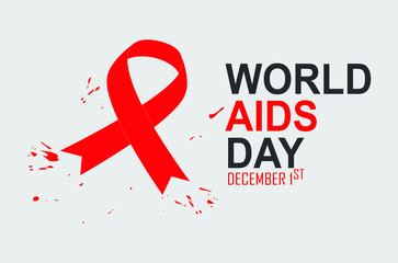 illustration logo design of World Aids Day, December 1st.