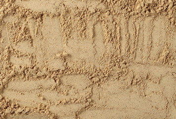 Ginger powder background and texture, top view