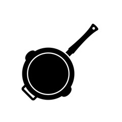 Frying pan icon, logo isolated on white background