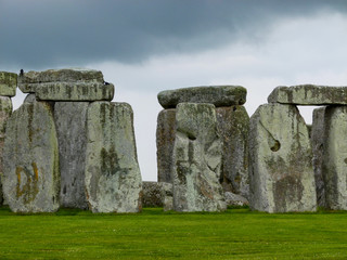 rainy cloudd above stonehenge in england