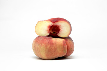 fresh peach on the table