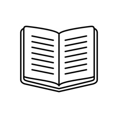 school education open book learning online thick line