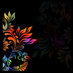 Rainbow abstract flower. Vector illustration