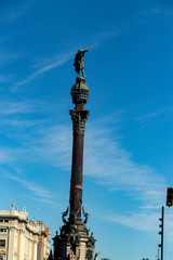 Estatua de Cristobal Colón en Barcelona