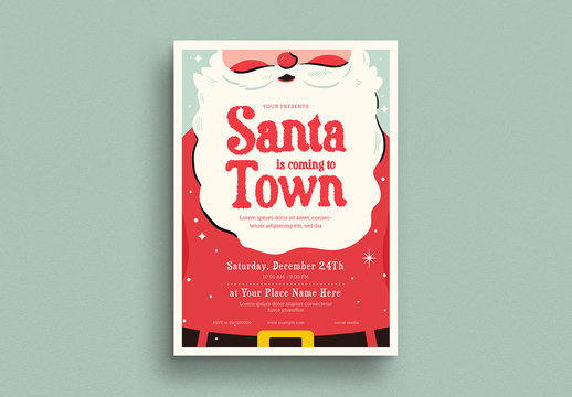Christmas Santa Event Flyer Layout