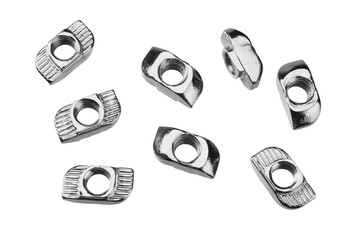 Free-Nut for Aluminum Profiles isolated on a white background. top view